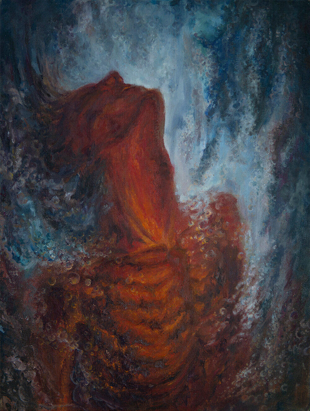 Release, 12” x 16”, oil on canvas board, 2018.
