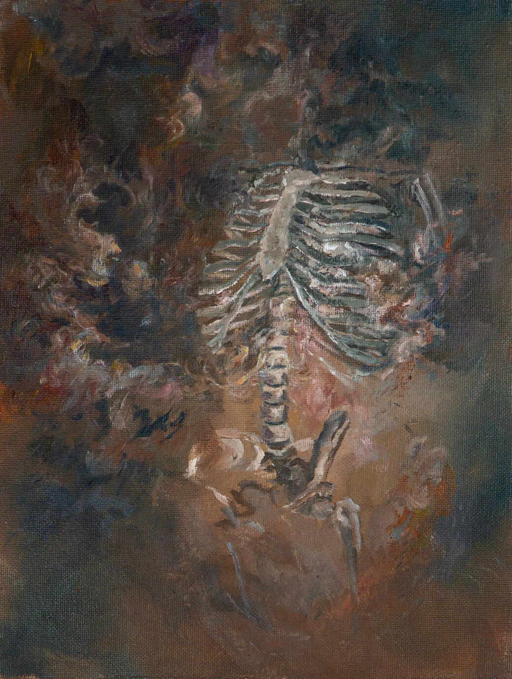 Sublimate, 9"x12", acrylic on canvas paper, 2019.