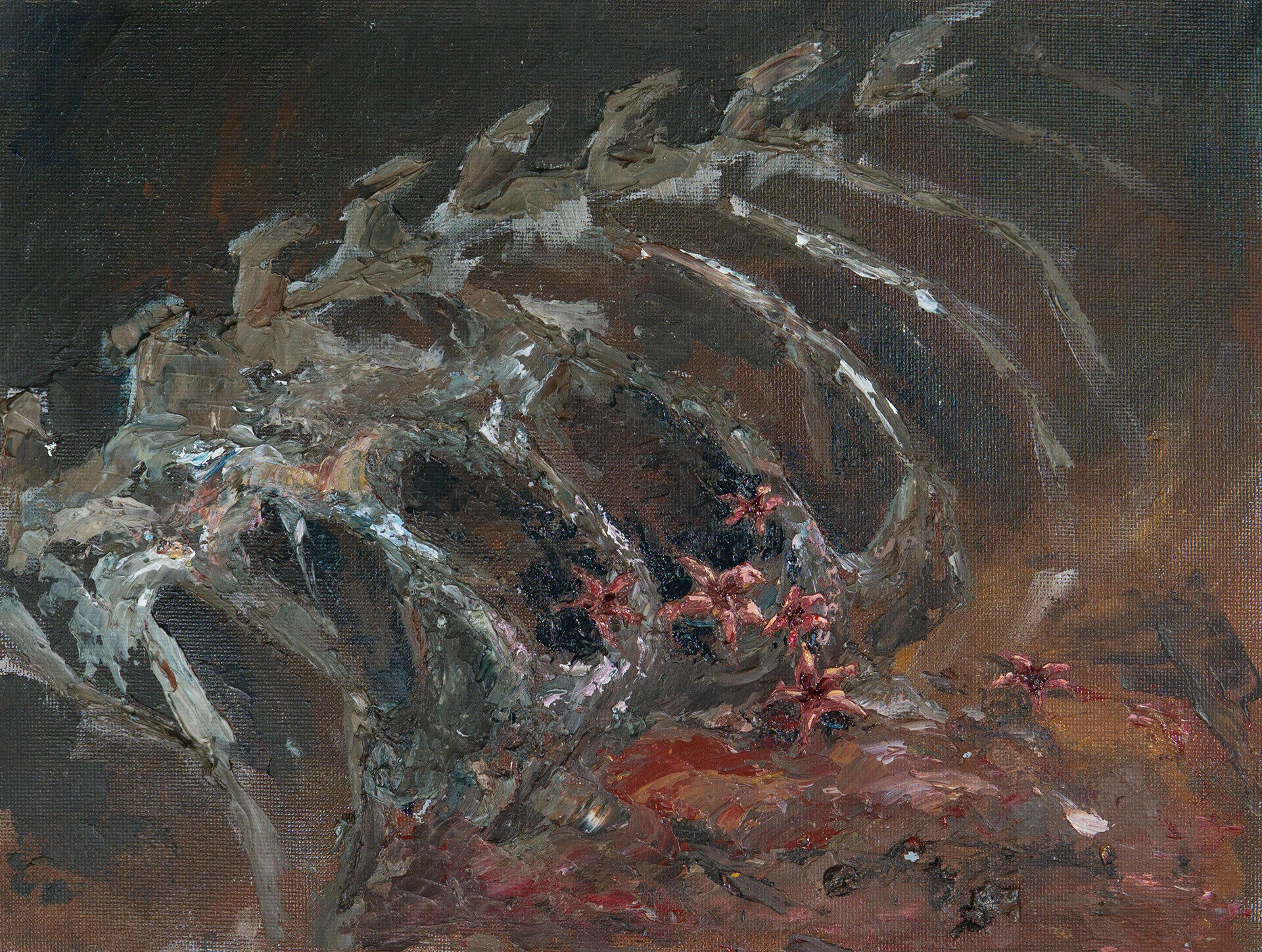 Gift, 12"x9”, acrylic on canvas paper, 2019.